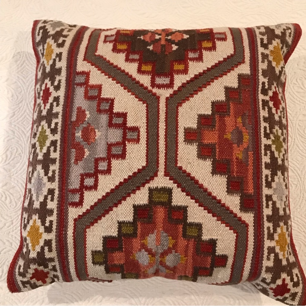 Pottery Barn carpet pillow